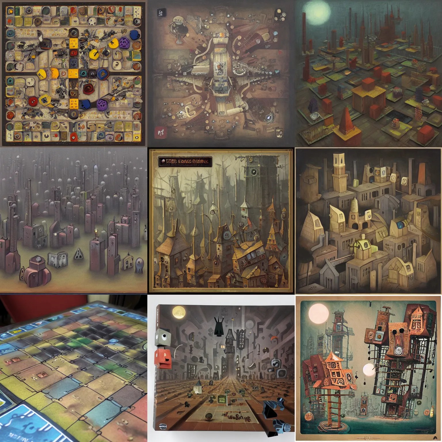 abstract board game by shaun tan, style of john kenn Stable Diffusion