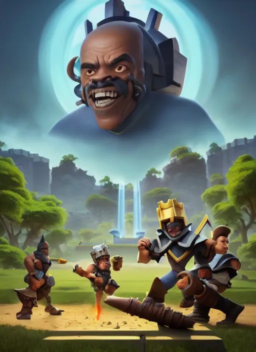 obama in clash royale, stephen bliss, unreal engine, Stable Diffusion