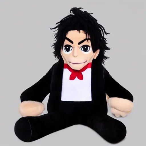 michael jackson plush toy, product photo Stable Diffusion