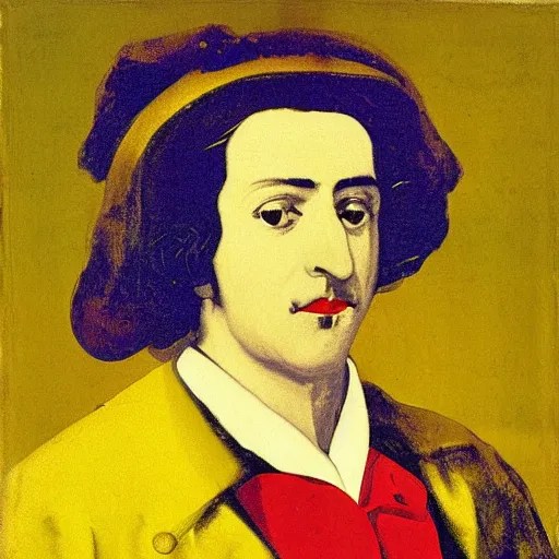 the spanish dramatist lope de vega painted by warhol Stable Diffusion