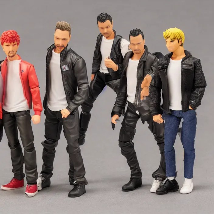 detailed figures of the backstreet boys, first 4 Stable Diffusion