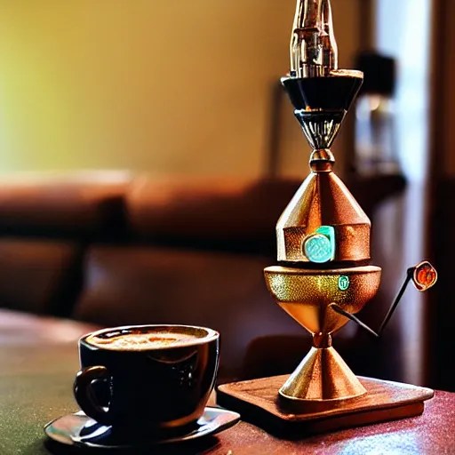 hookah, shisha with coffee in the coffeehouse, Stable Diffusion OpenArt