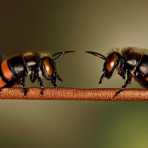 national geographic two insect bees in smoking a Stable Diffusion