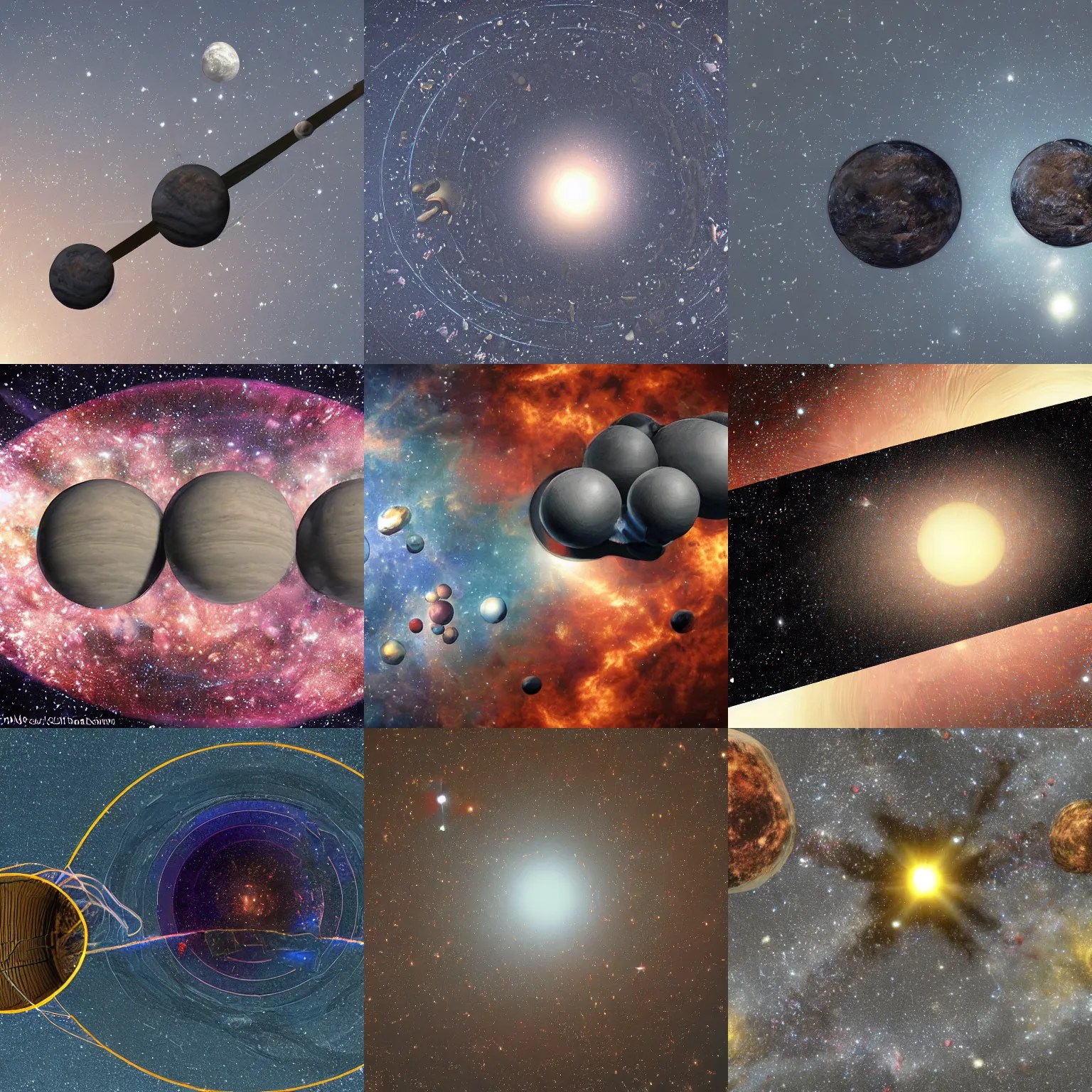 triple star system noun, star system consisting of Stable Diffusion OpenArt