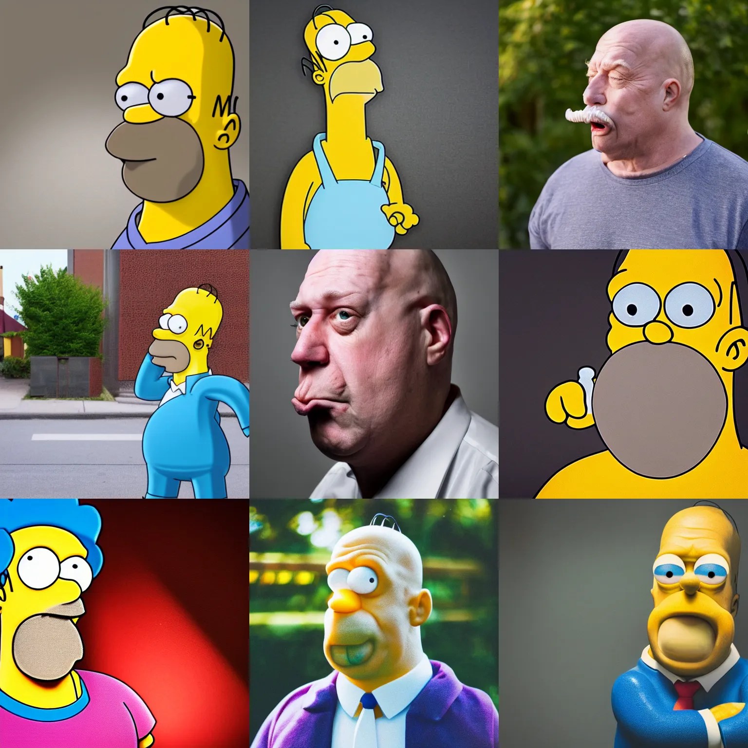 Homer Simpson as a real life person, dslr photo Stable Diffusion