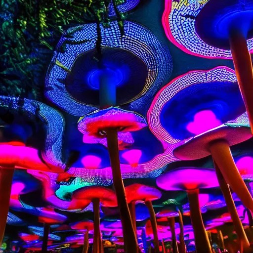 tripping on Psychedelic Mushrooms in Las Vegas Stable Diffusion OpenArt