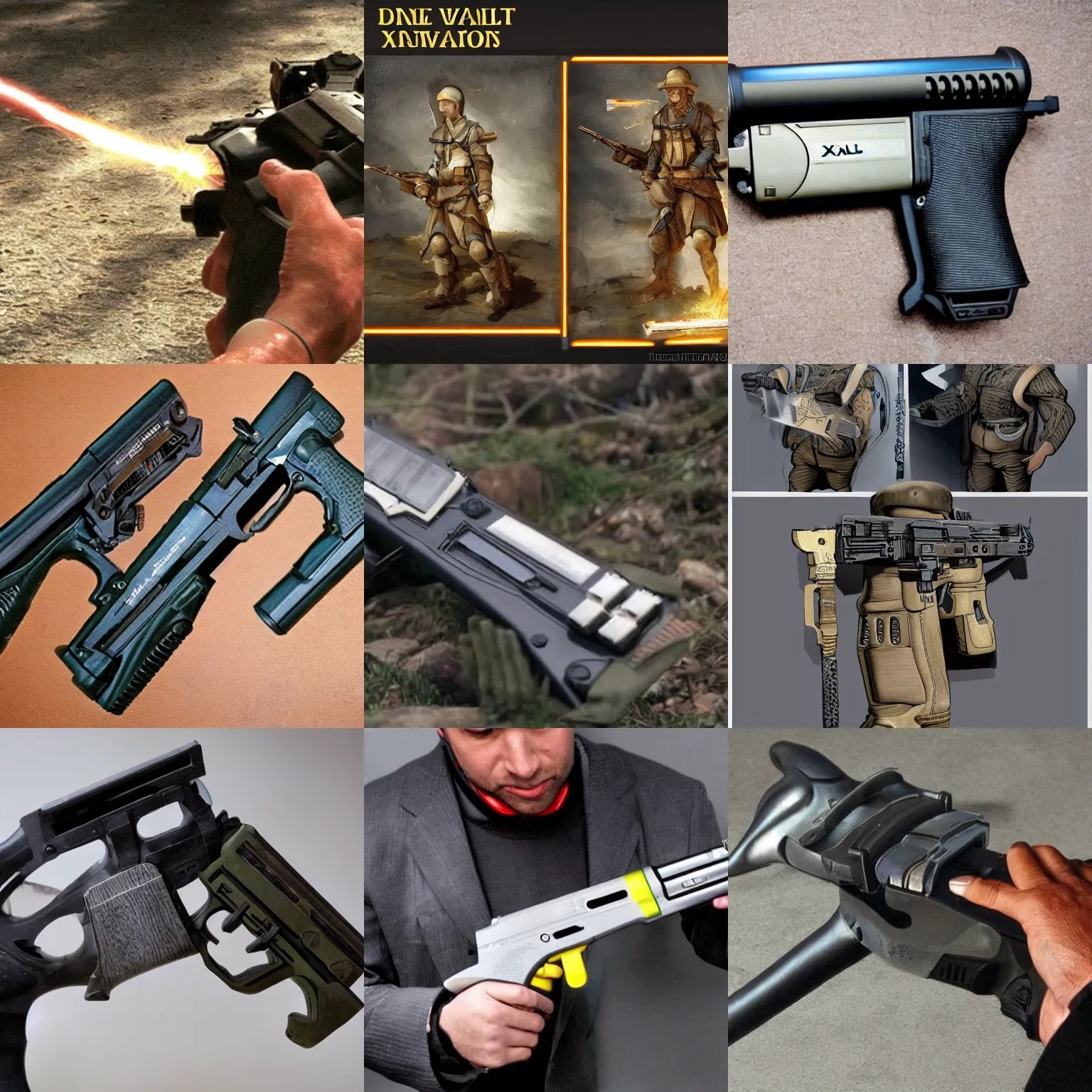 the most technologically advanced handheld weapon in Stable Diffusion