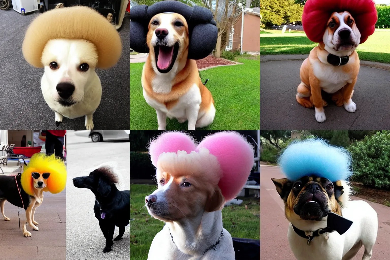 dog with the world's largest pompadour on its head Stable Diffusion