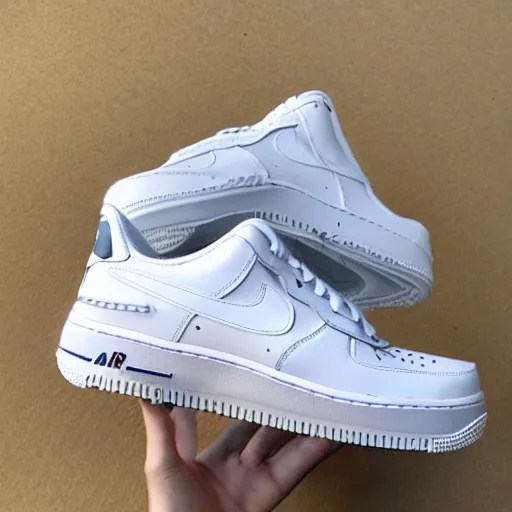 White Nike Air Force One Soles Stable Diffusion