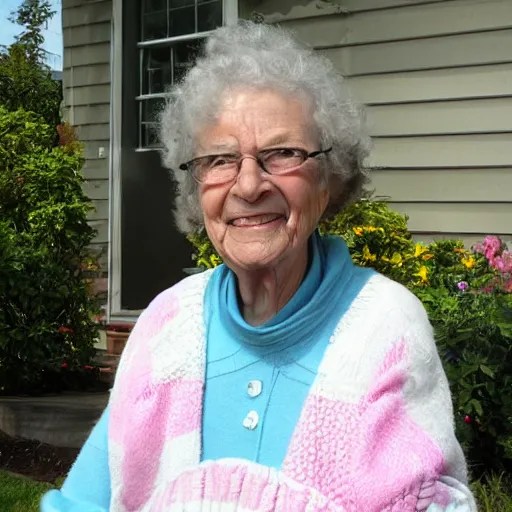 mrs. stern, an old lady who lives across the street Stable Diffusion