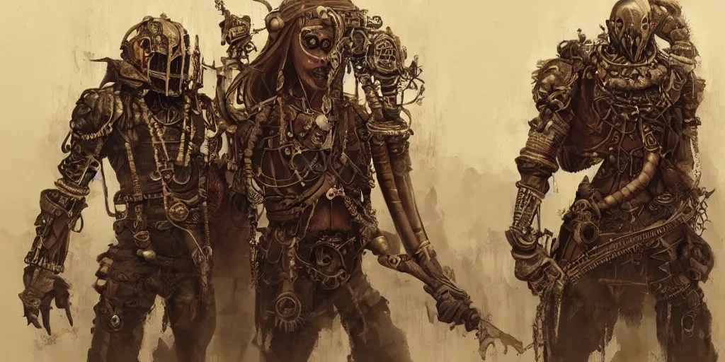 steampunk indian knight, horror, creepy, artstation, Stable Diffusion