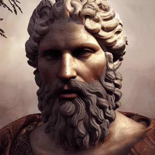 ancient roman god zeus, portrait, powerfull, Stable Diffusion OpenArt