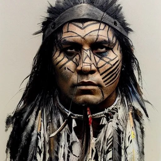 Native American Warrior Face Paint