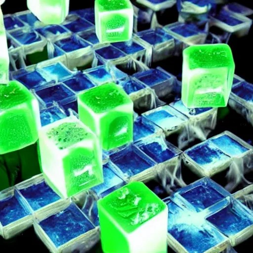 gelatinous cubes being processed into magic items with Stable