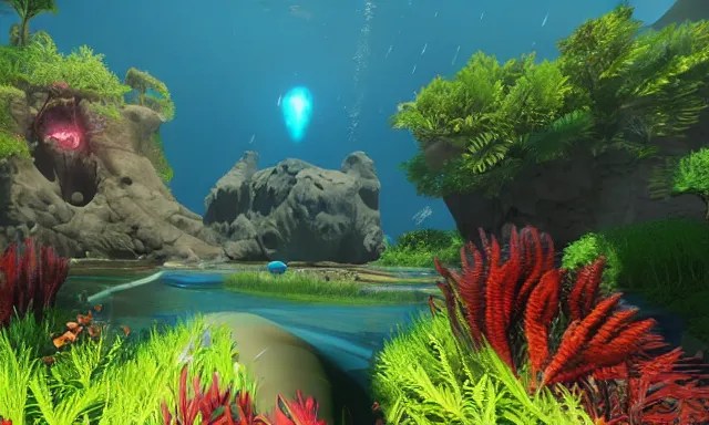 subnautica in game screenshot, unreal engine, 1k. low | Stable Diffusion