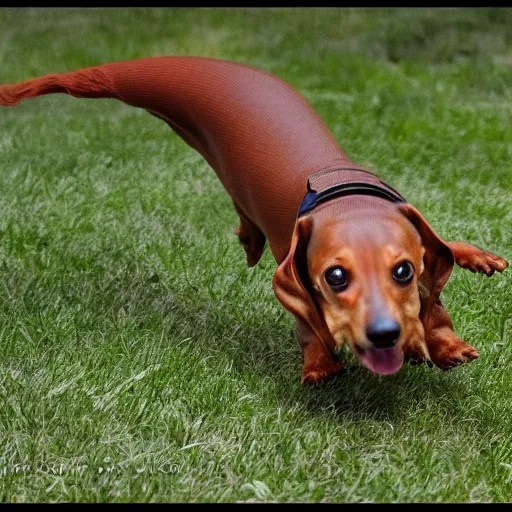 dachshund jumping into a portal to another world Stable Diffusion