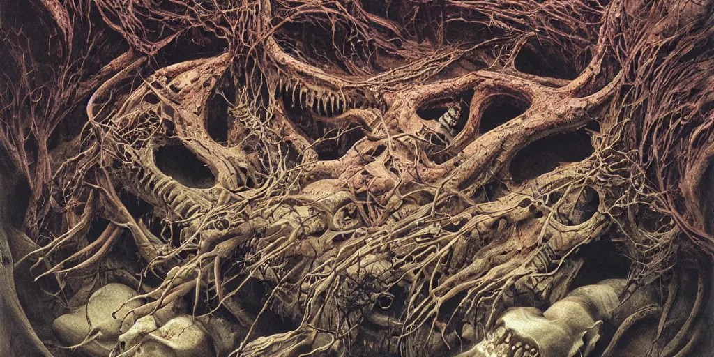 scorpions!!!! crawling through the cavities of a Stable Diffusion