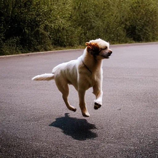 high quality photo of a dog walking on two legs, Stable Diffusion