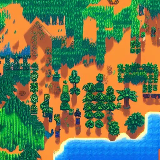 aerial photorealistic view 3d terrain stardew valley Stable Diffusion OpenArt