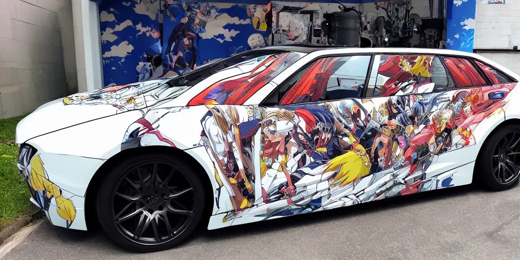 anime car wrap Stable Diffusion