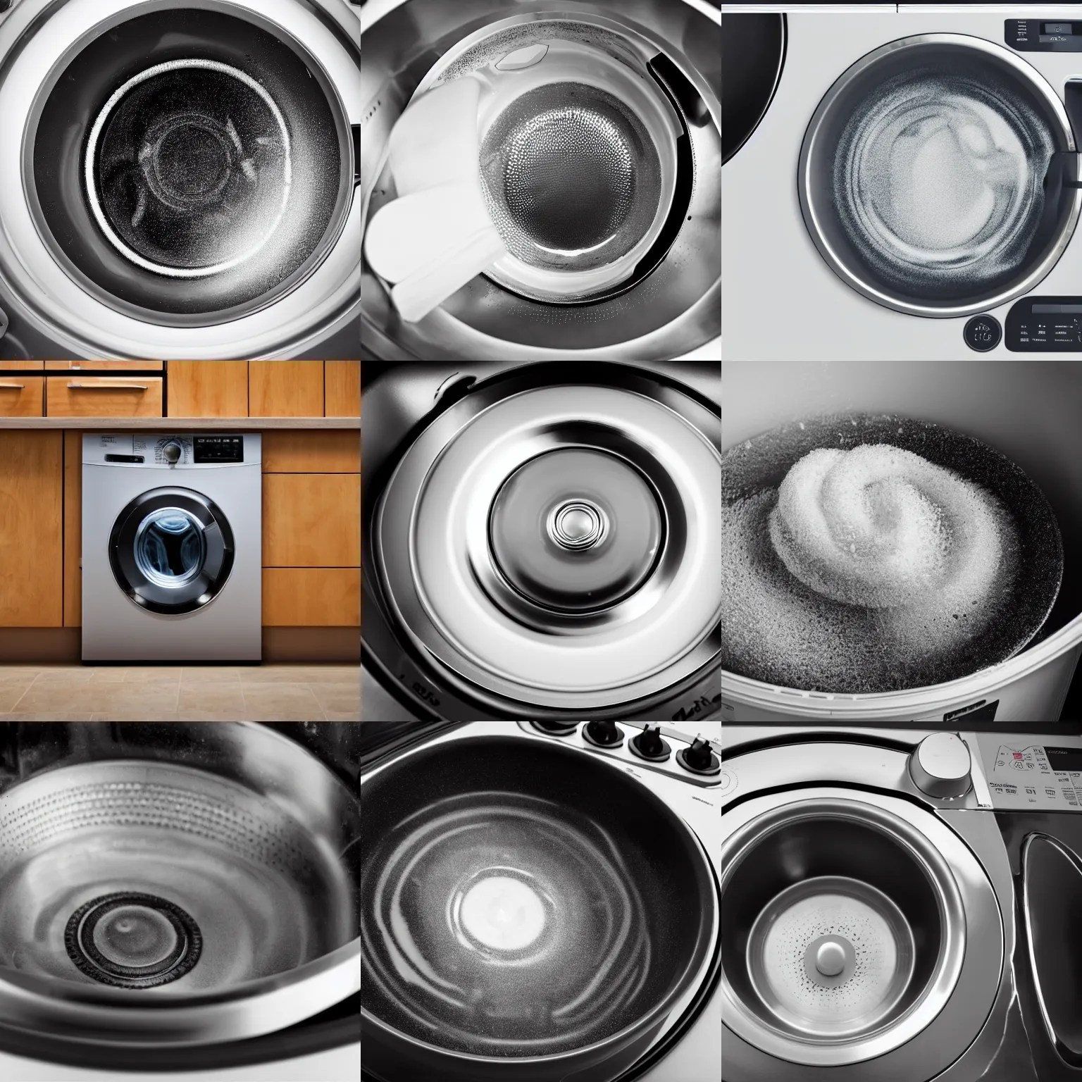 zoomedout image of a dishwashing machine with a Stable Diffusion