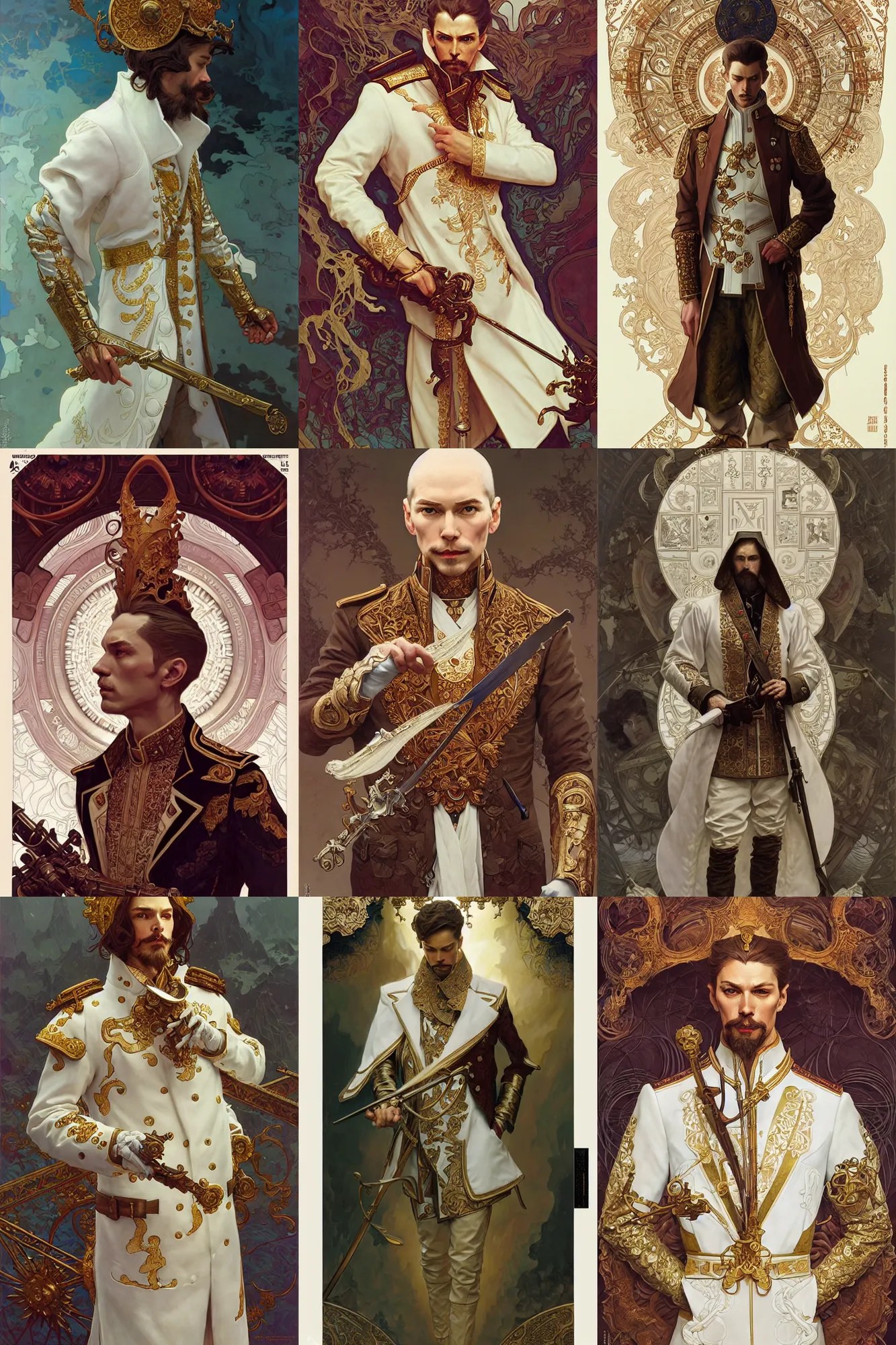 male tsar, white russian clothes, fantasy, highly Stable Diffusion
