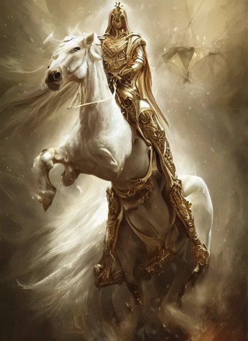 concept art by artgerm, conquest of the four horsemen Stable Diffusion