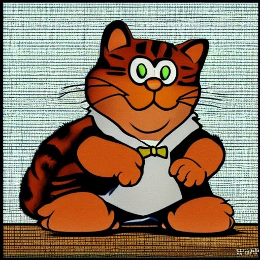 Garfield the cat in the style of Martin Wagner Stable Diffusion OpenArt