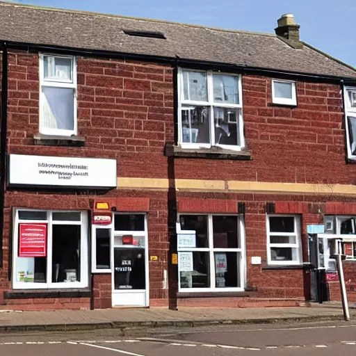 photograph of North Allerton post office as a portal Stable Diffusion