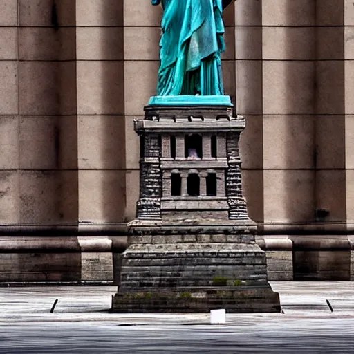 a destroyed and deserted statue of liberty Stable Diffusion OpenArt