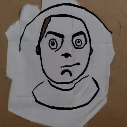 a portrait of Greg Davies made from toilet rolls Stable Diffusion