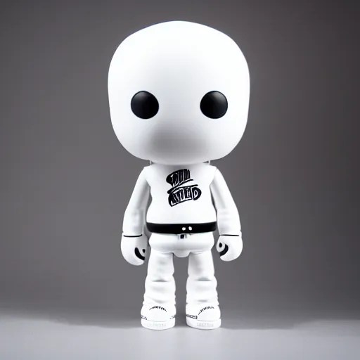 an all white art vinyl figure, in the style of Stable Diffusion OpenArt