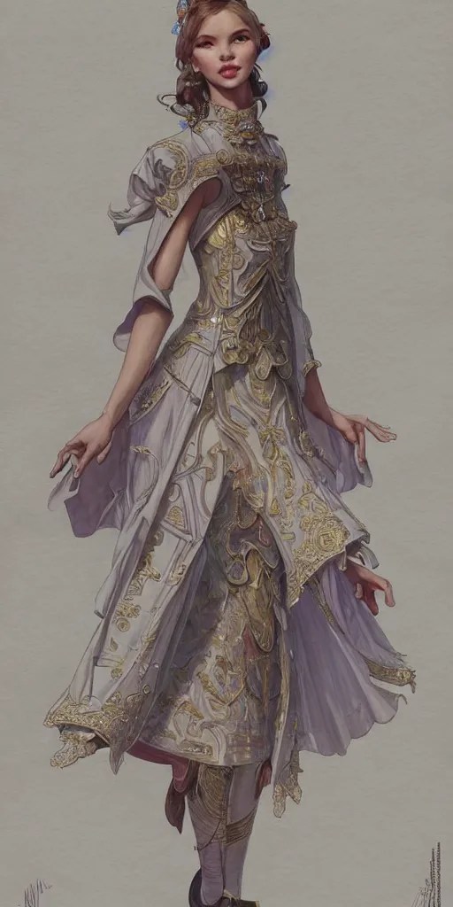 blue qipao dress, fantasy illustration, concept art, Stable Diffusion