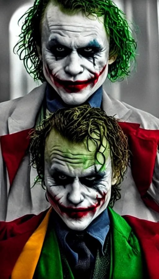 WHY SO SERIOUS? Heath Ledger as the Joker, movie Stable Diffusion