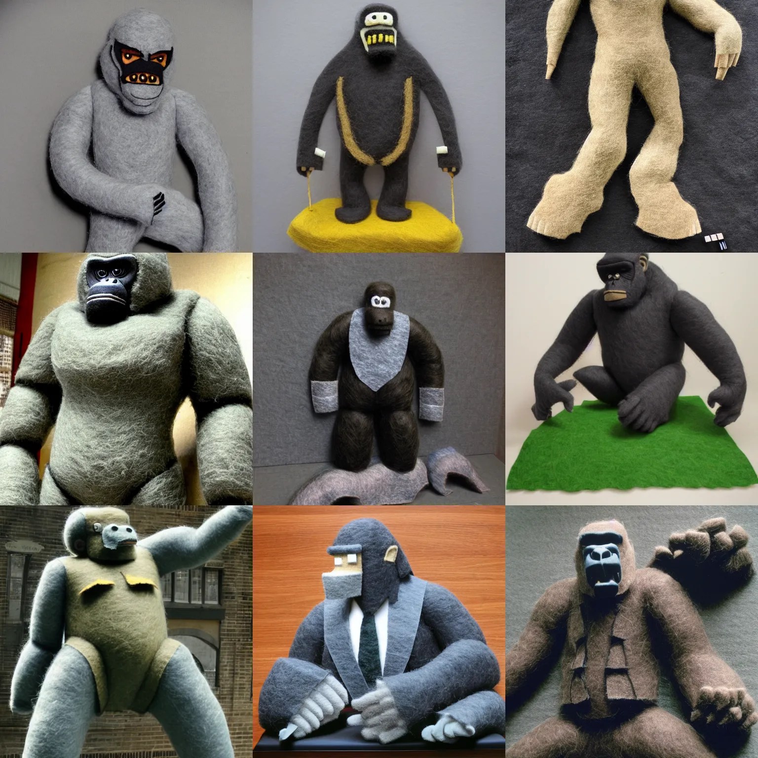 King Kong made out of felt, highly detailed production Stable Diffusion OpenArt