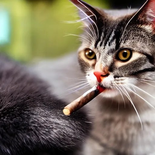 a gay cat smoking a cigar Stable Diffusion OpenArt