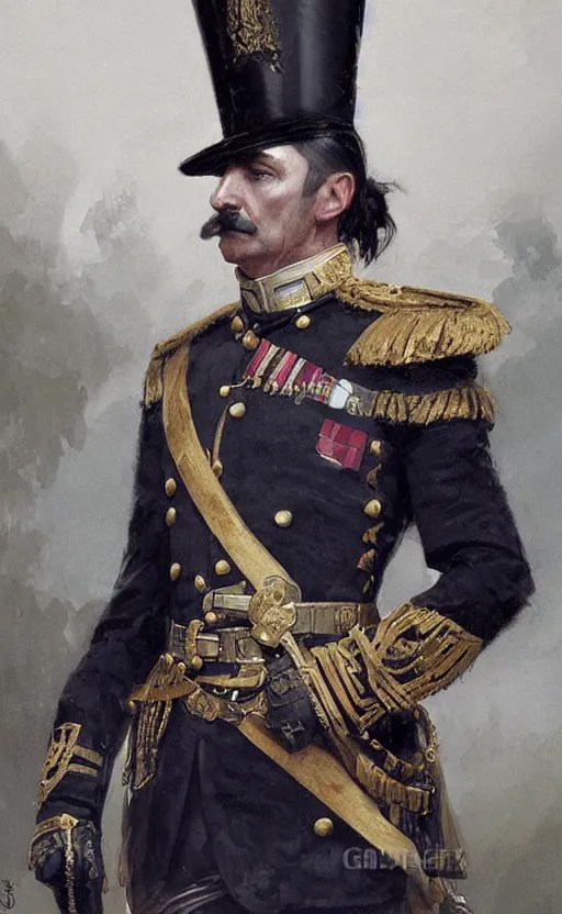 portrait of a victorian general wearing ceremonial Stable Diffusion