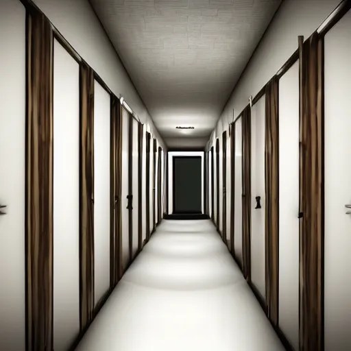 infinite bathroom hallway, horror movie Stable Diffusion OpenArt