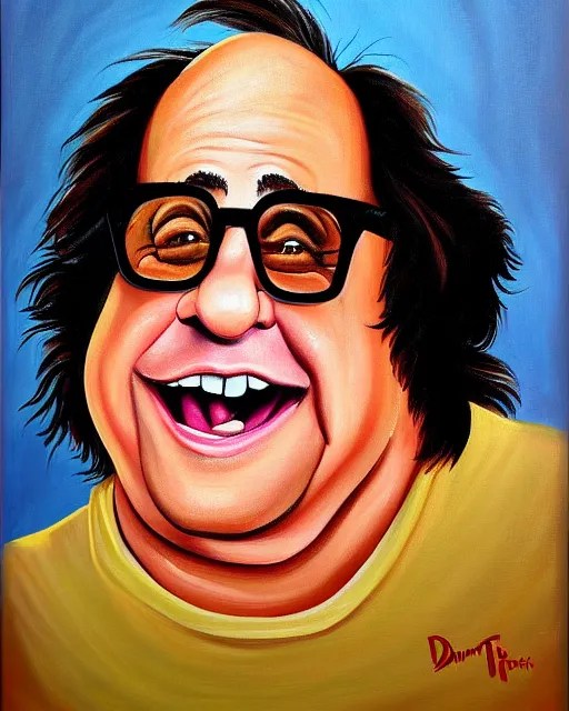 painting portrait of danny devito as a rum ham, Stable Diffusion