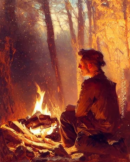 very very attractive man contemplates his hands from Stable Diffusion