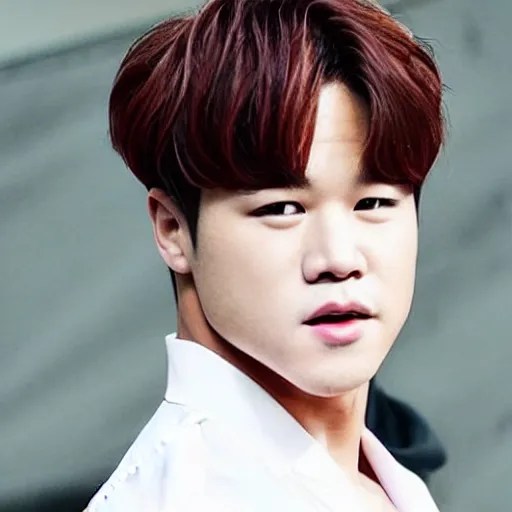real person male idol jimin\'s face, Jimin\'s right Stable Diffusion