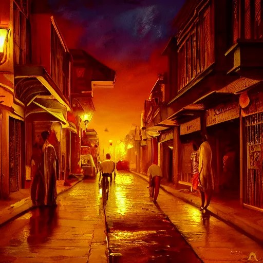 kingston jamaica 1 9 2 5, atmospheric lighting, Stable Diffusion