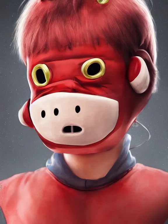 MedamaOyaji boy. cyclops kigurumi mask. Realistic. Stable Diffusion