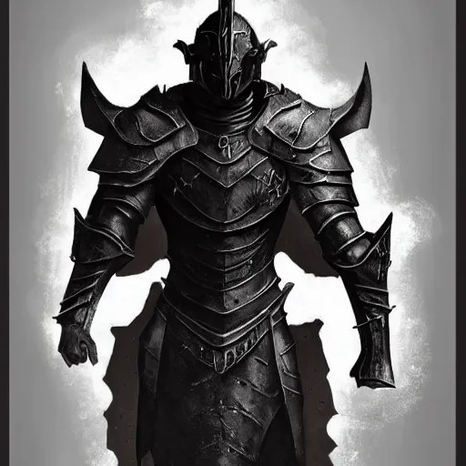 a knight wearing daedric armor from Skyrim in oblivion Stable Diffusion