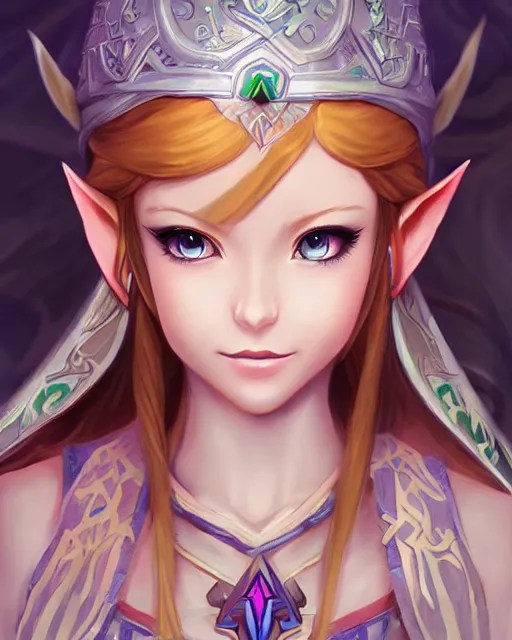 female elf mage portrait surrounded by forest, by Stable Diffusion