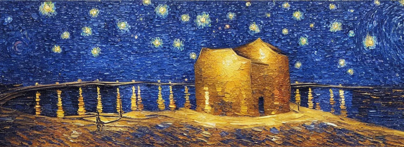 a starry night, oil painting Stable Diffusion OpenArt