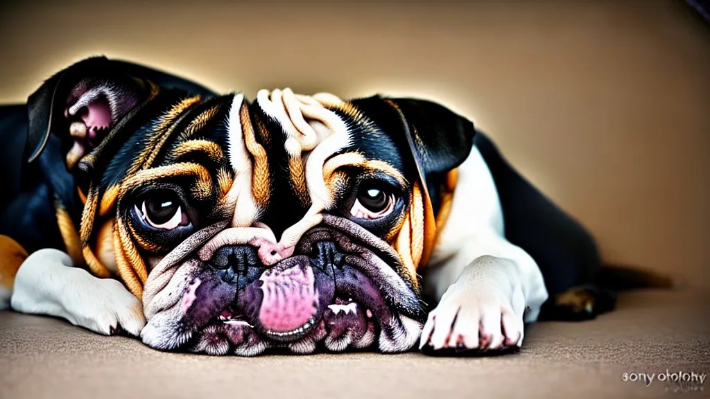 dog with down syndrome, 4 k photo with sony alpha a 7 Stable Diffusion