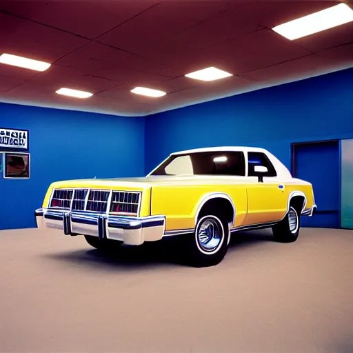 1979 Ford Thunderbird Bronco, inside of an auto Stable Diffusion