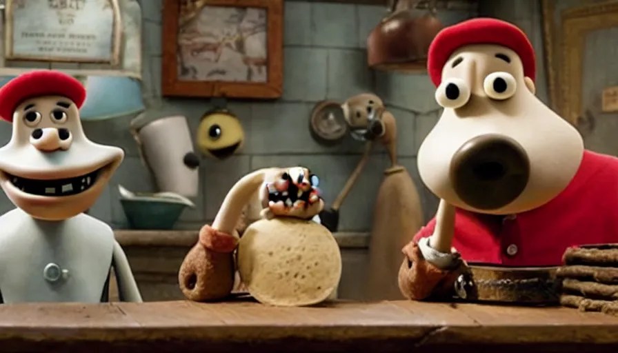 a still from a new wallace and gromit movie Stable Diffusion