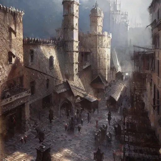 kings landing from game of thrones by artist craig Stable Diffusion